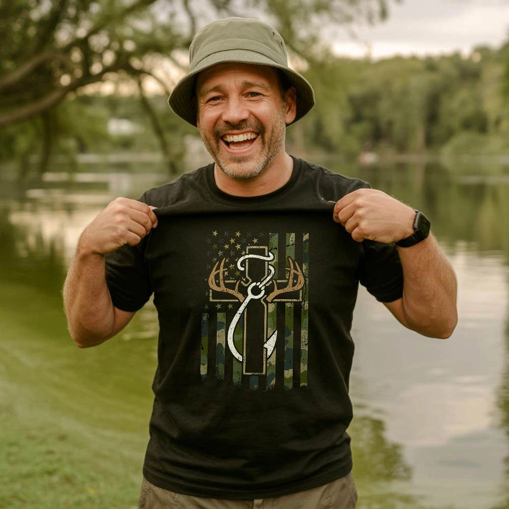 Hunting Fishing Faith T-shirt