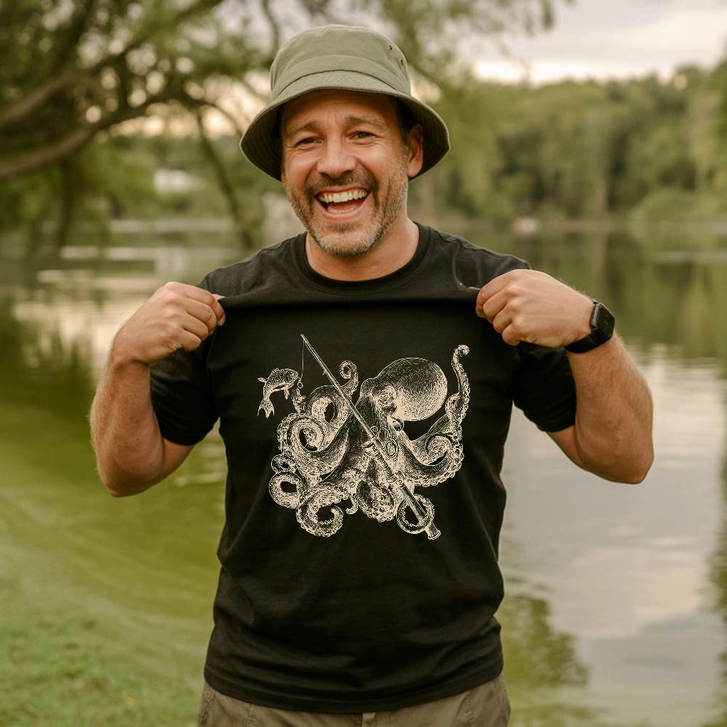 Octopus Goes Fishing T-shirt
