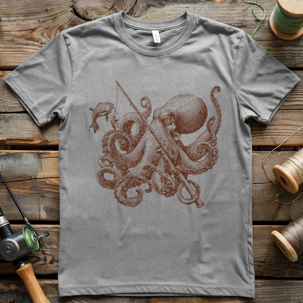 Octopus Goes Fishing T-shirt