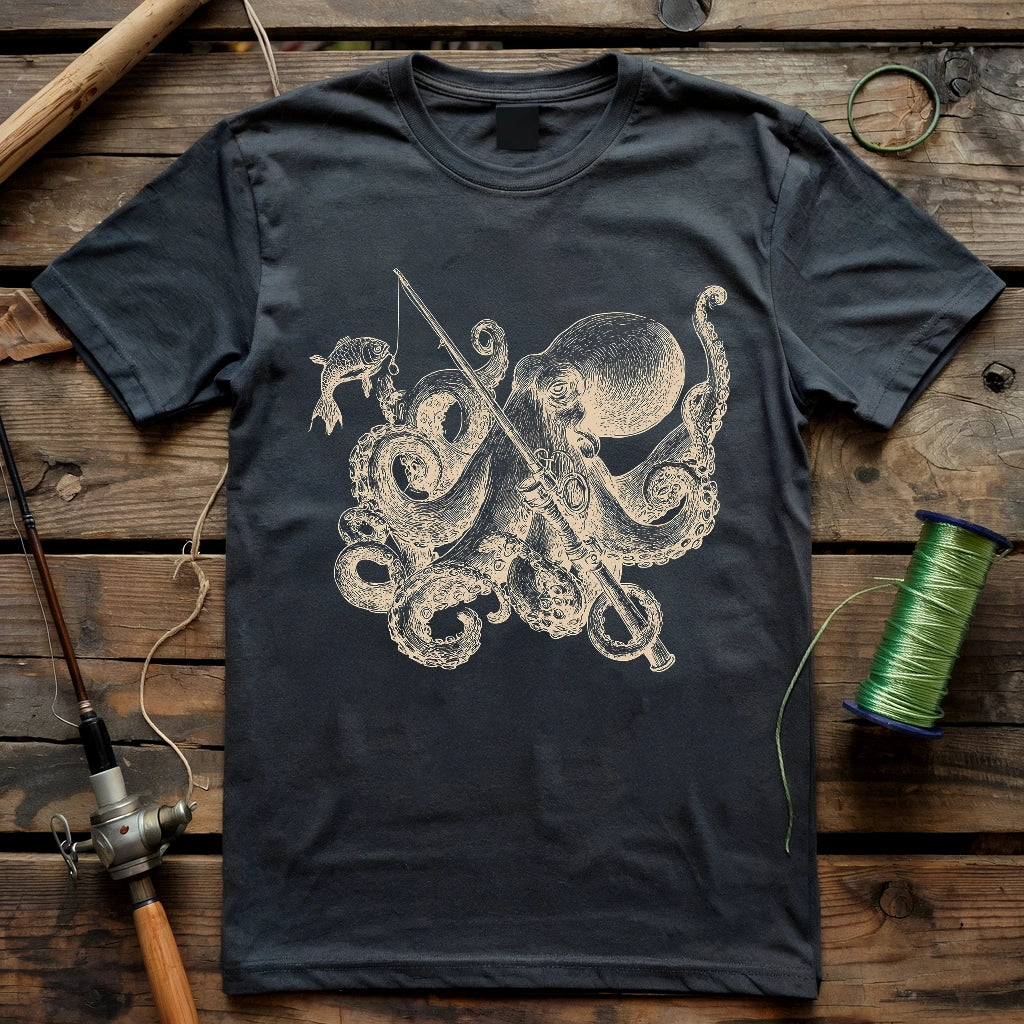 Octopus Goes Fishing T-shirt