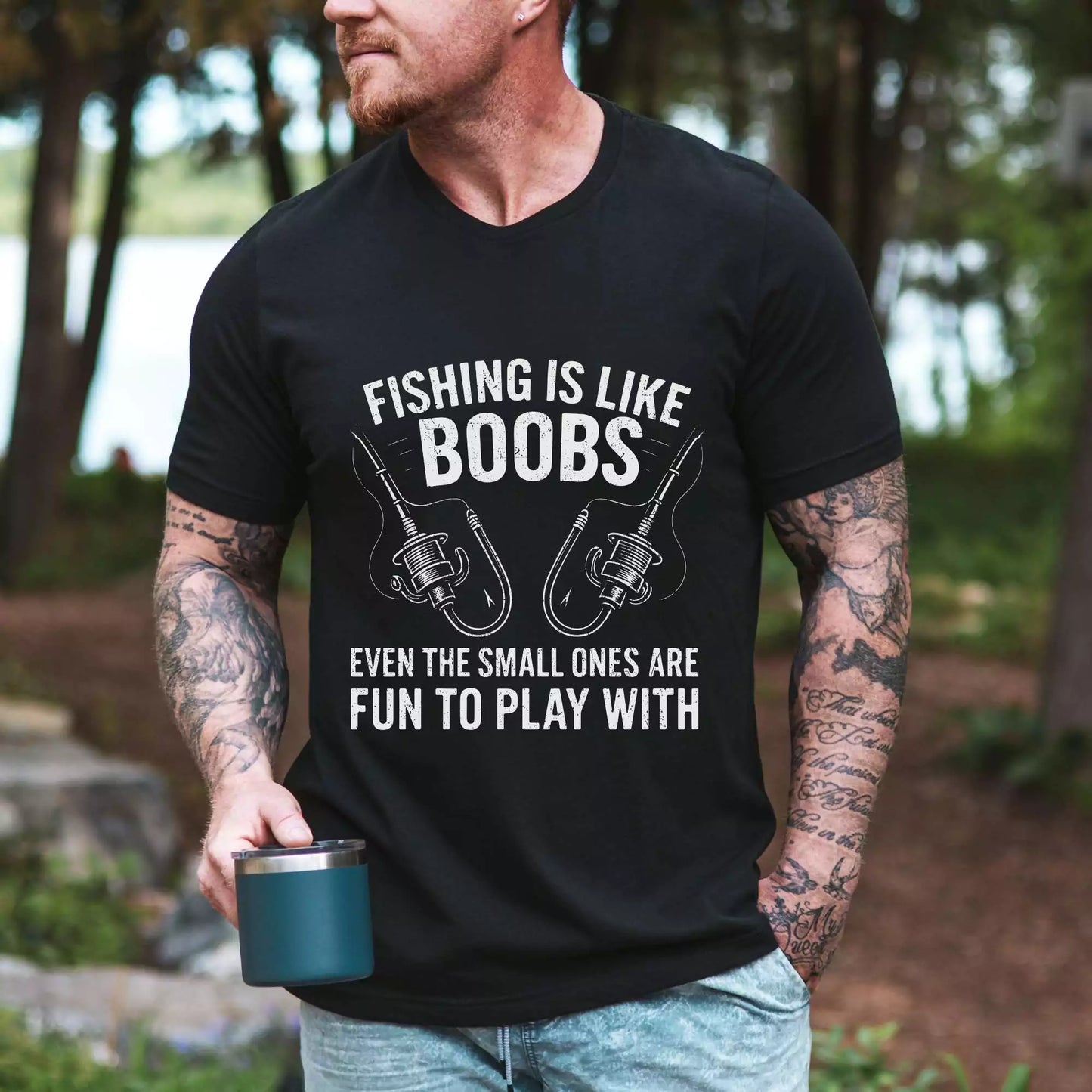 Fishing is like Boobs T-shirt