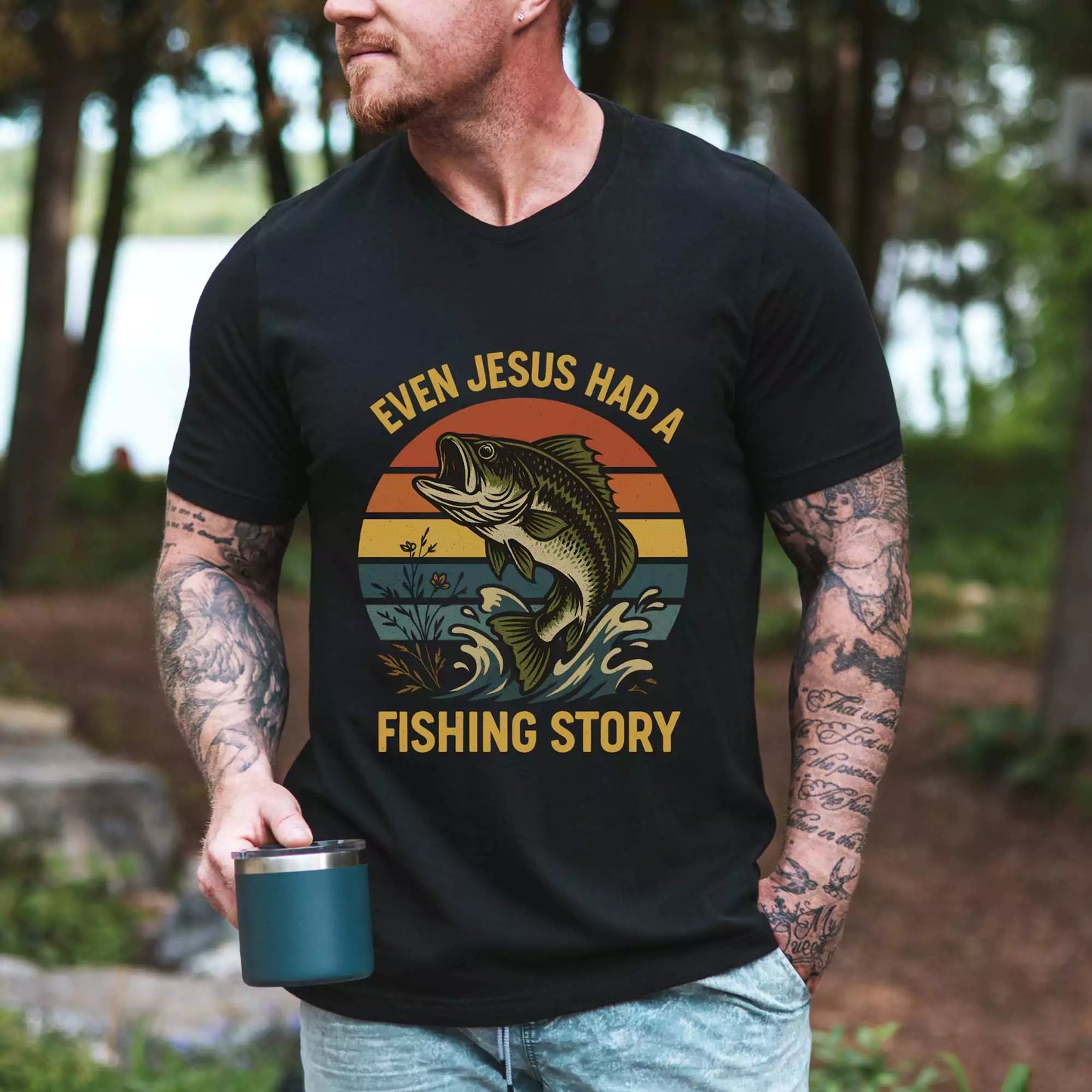 Even Jesus Fished T-Shirt
