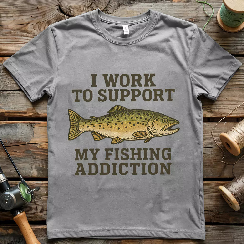 Fishing addiction T-shirt