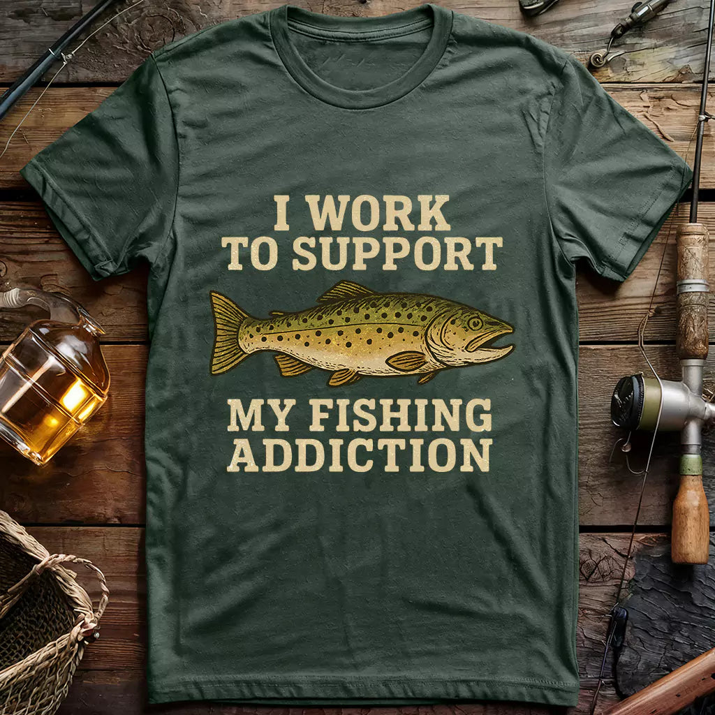 Fishing addiction T-shirt