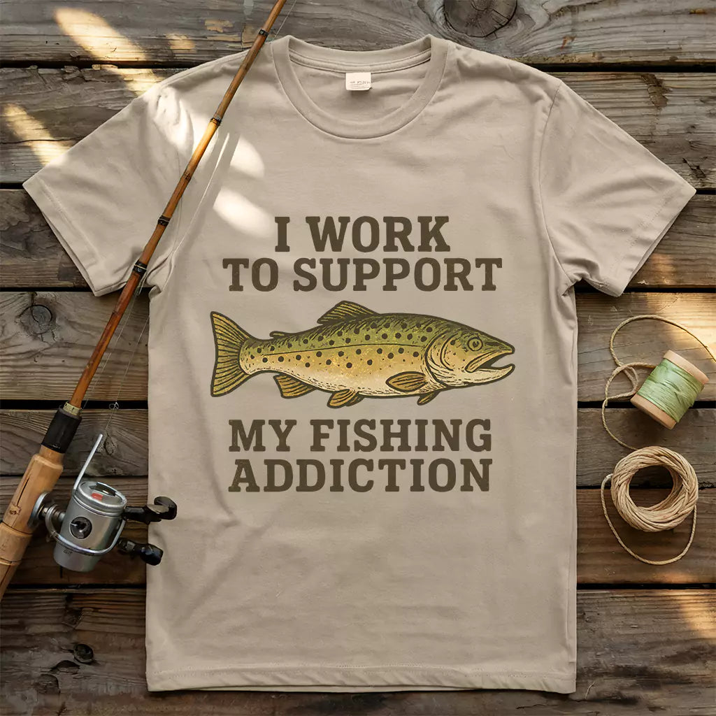 Fishing addiction T-shirt