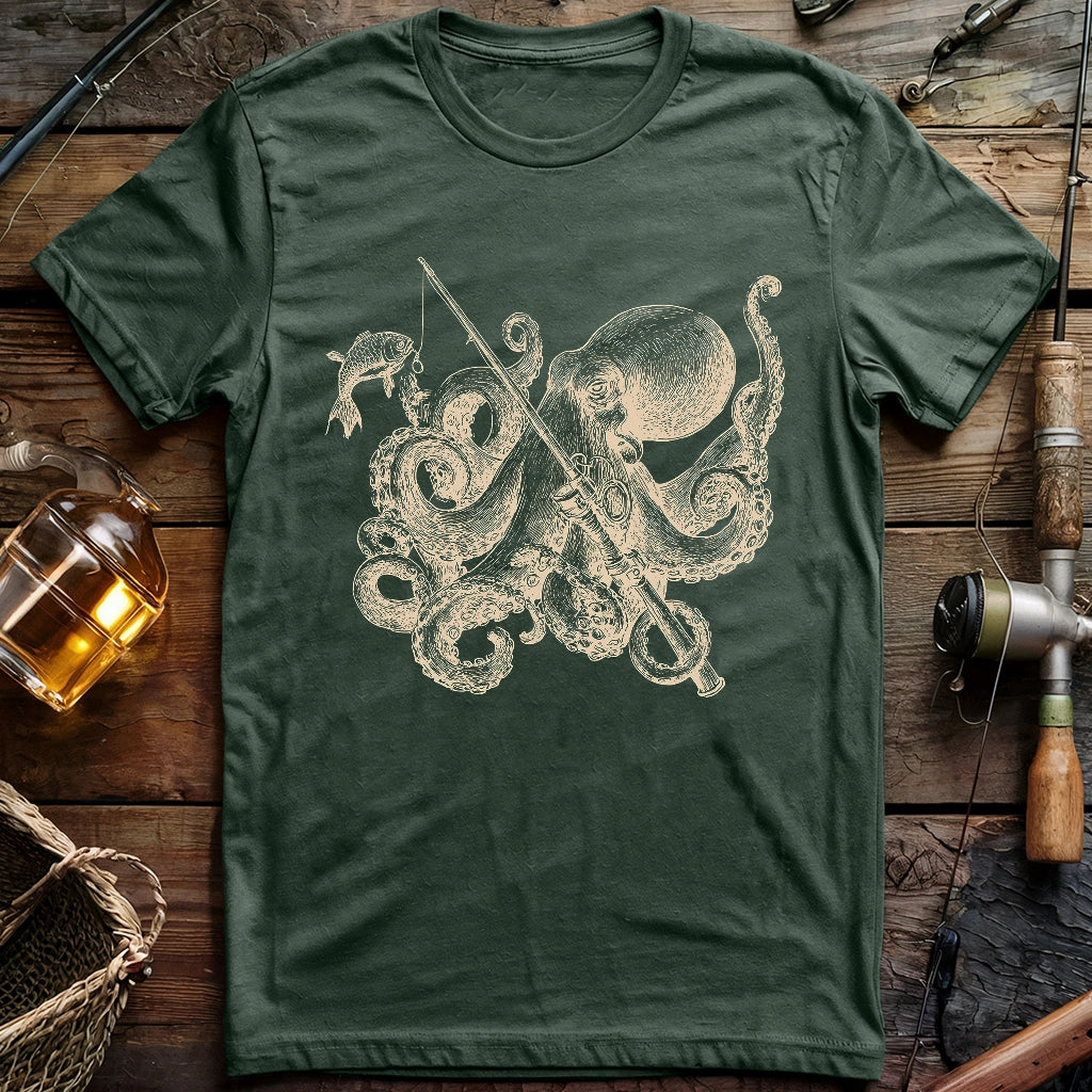 Octopus Goes Fishing T-shirt