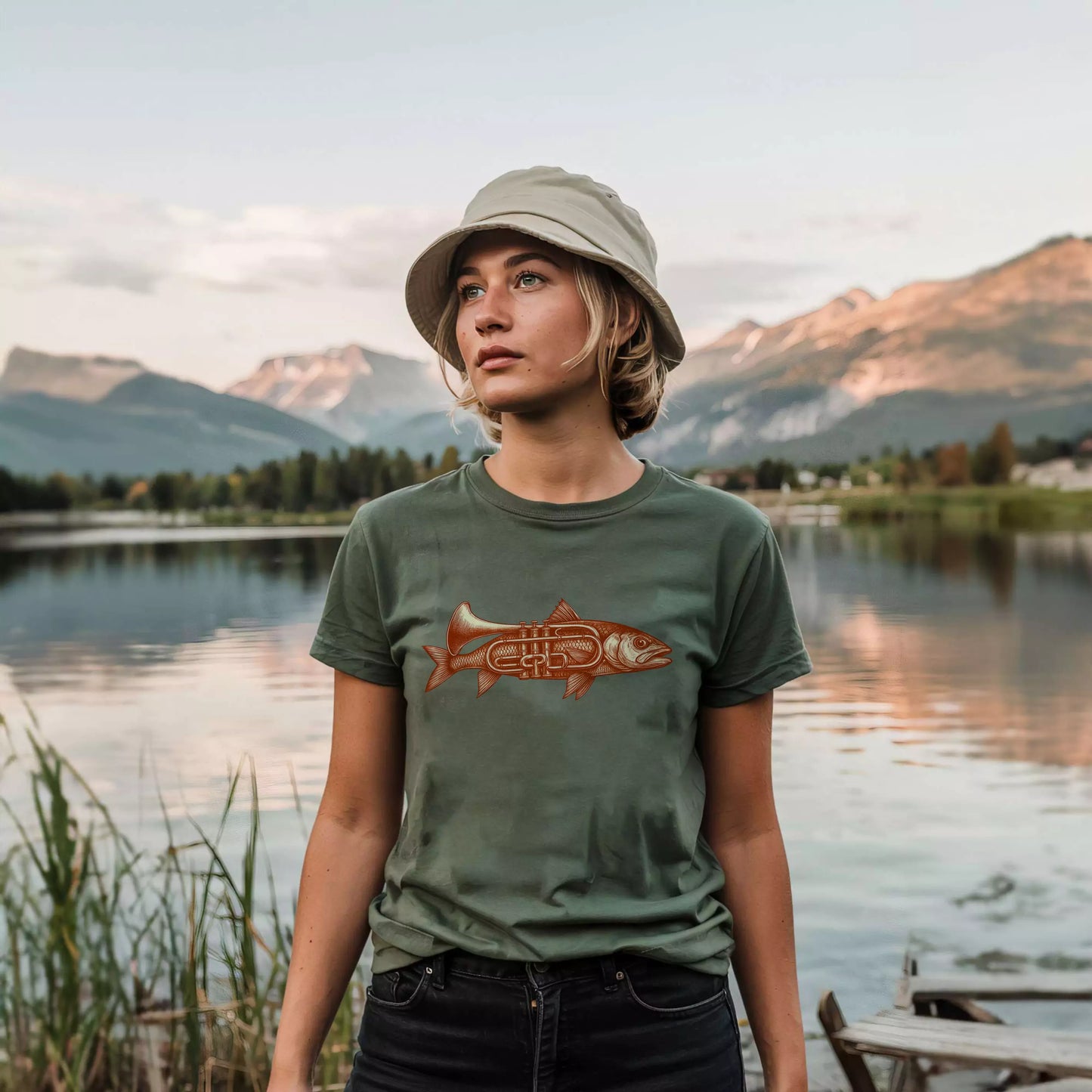 Fishing Trumpet T-shirt