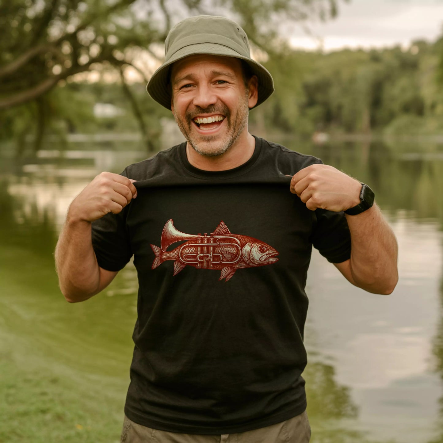 Fishing Trumpet T-shirt
