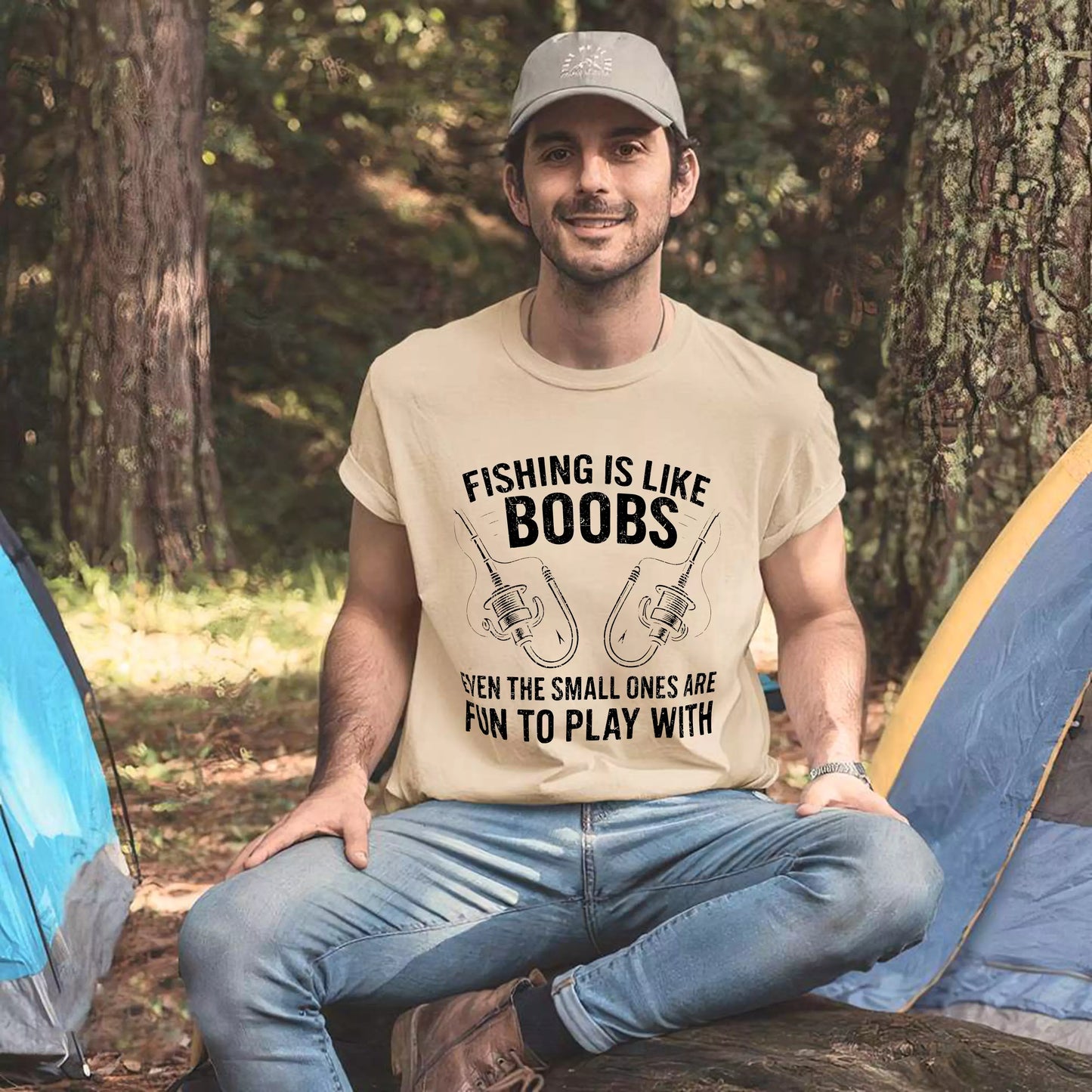 Fishing is like Boobs T-shirt