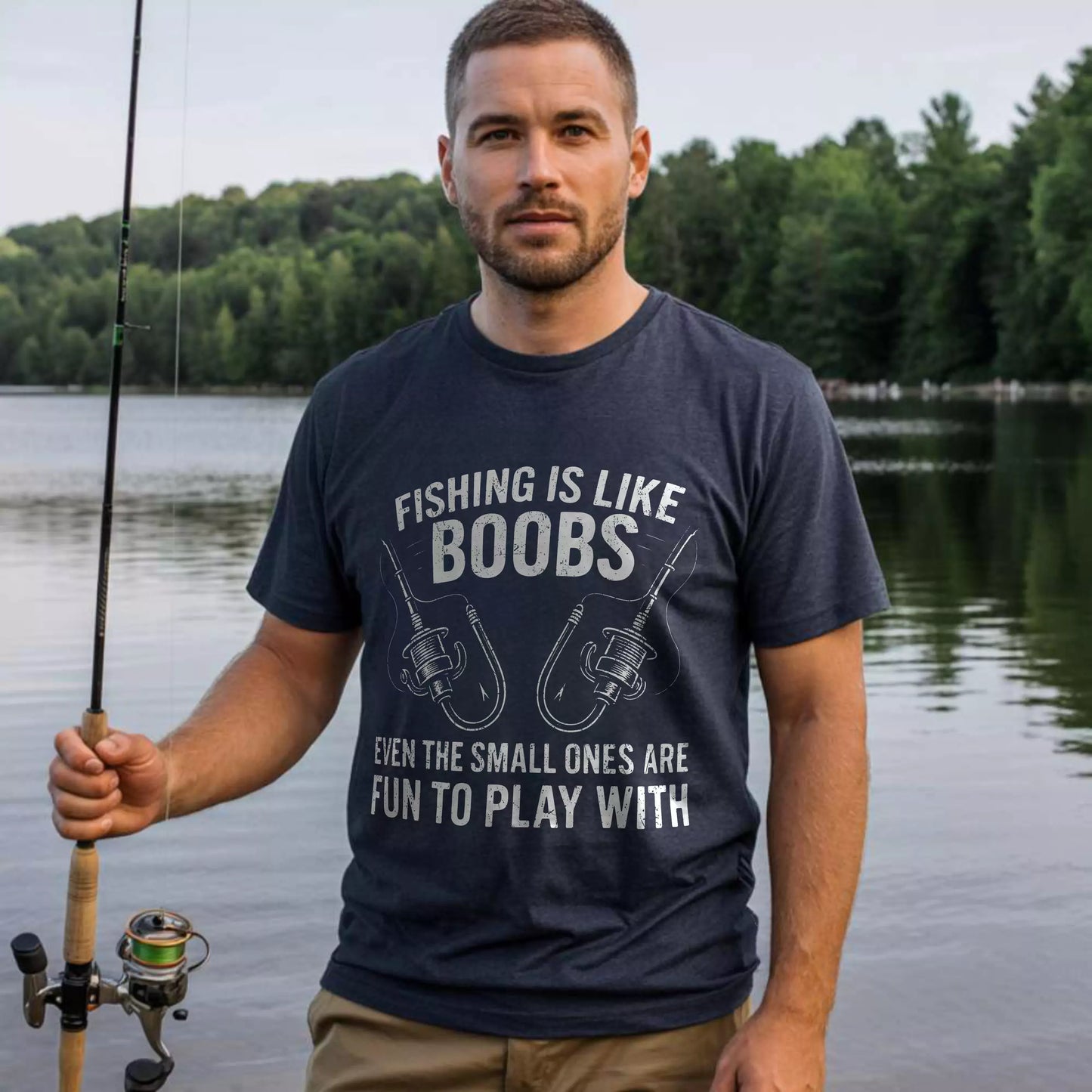 Fishing is like Boobs T-shirt
