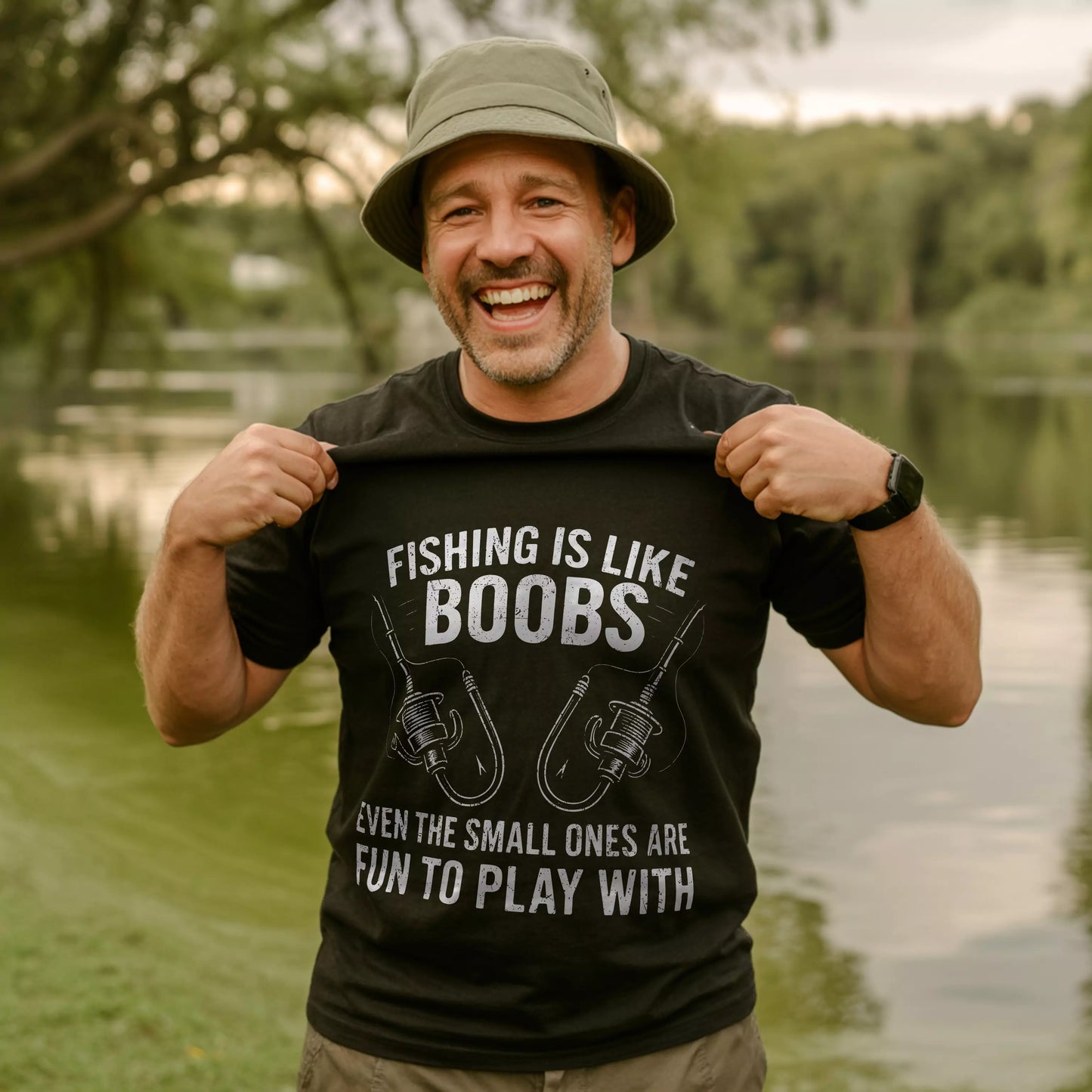 Fishing is like Boobs T-shirt