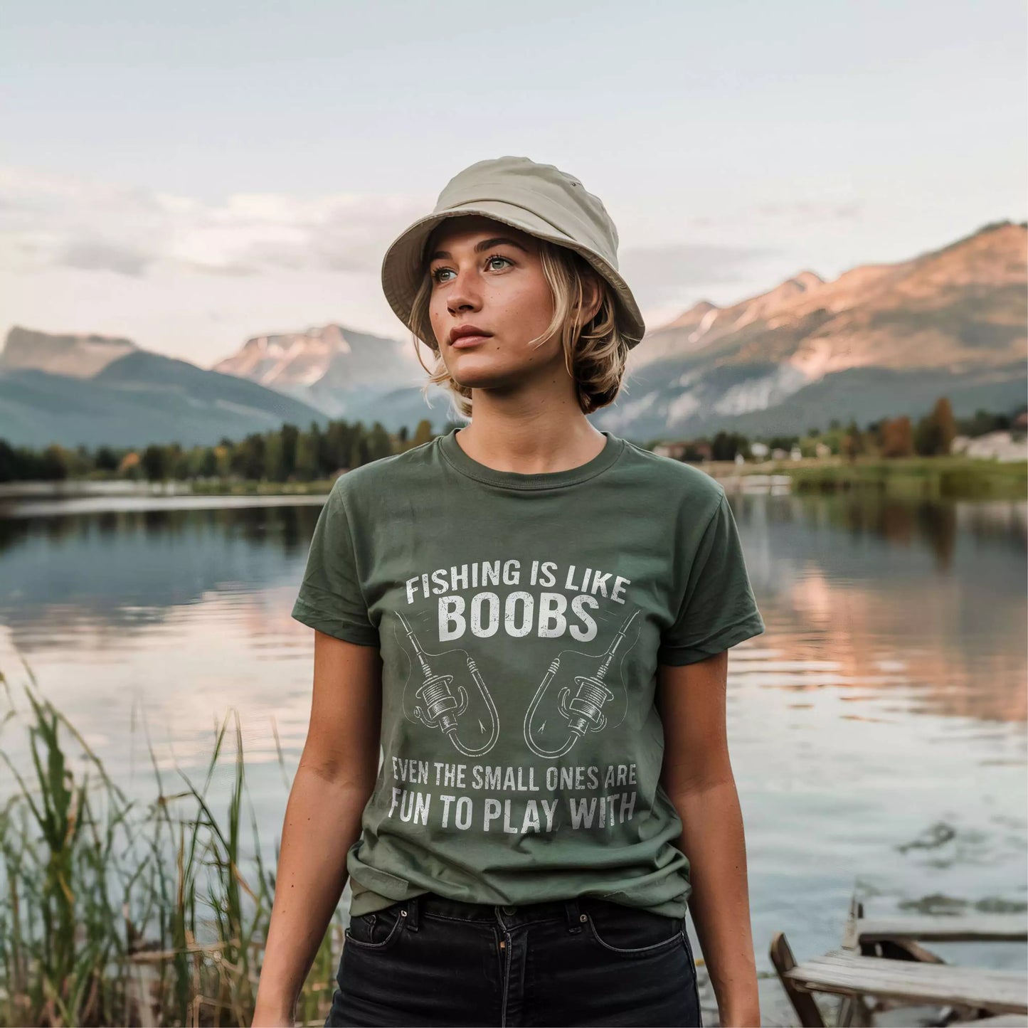 Fishing is like Boobs T-shirt