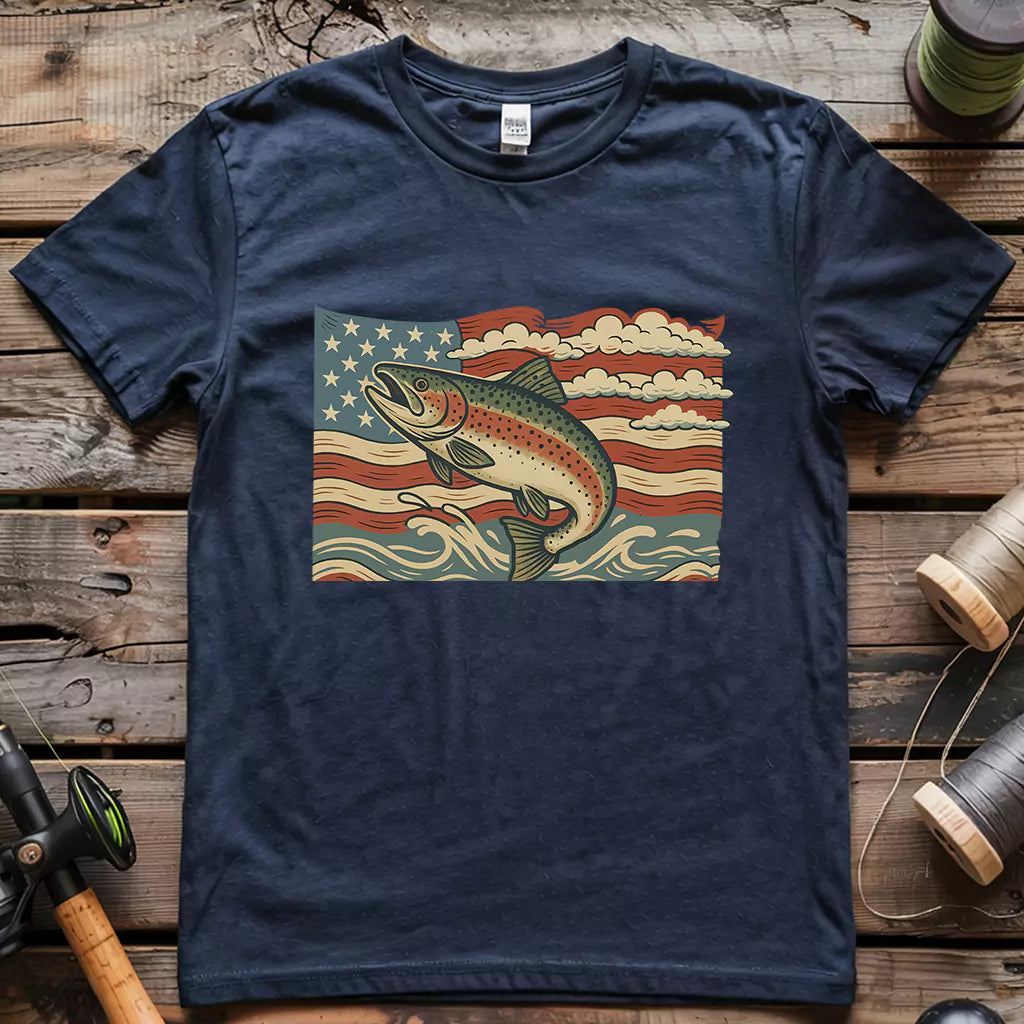 USA Fish Flag T-Shirt