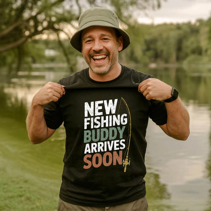 New Fishing Buddy Arrives Soon T-shirt