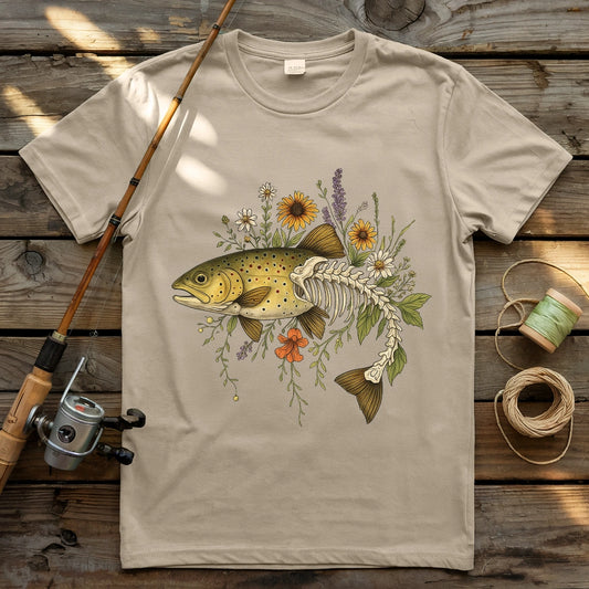 Floral Trout Anatomy T-shirt