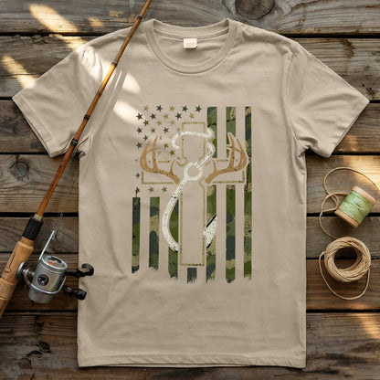 Hunting Fishing Faith T-shirt