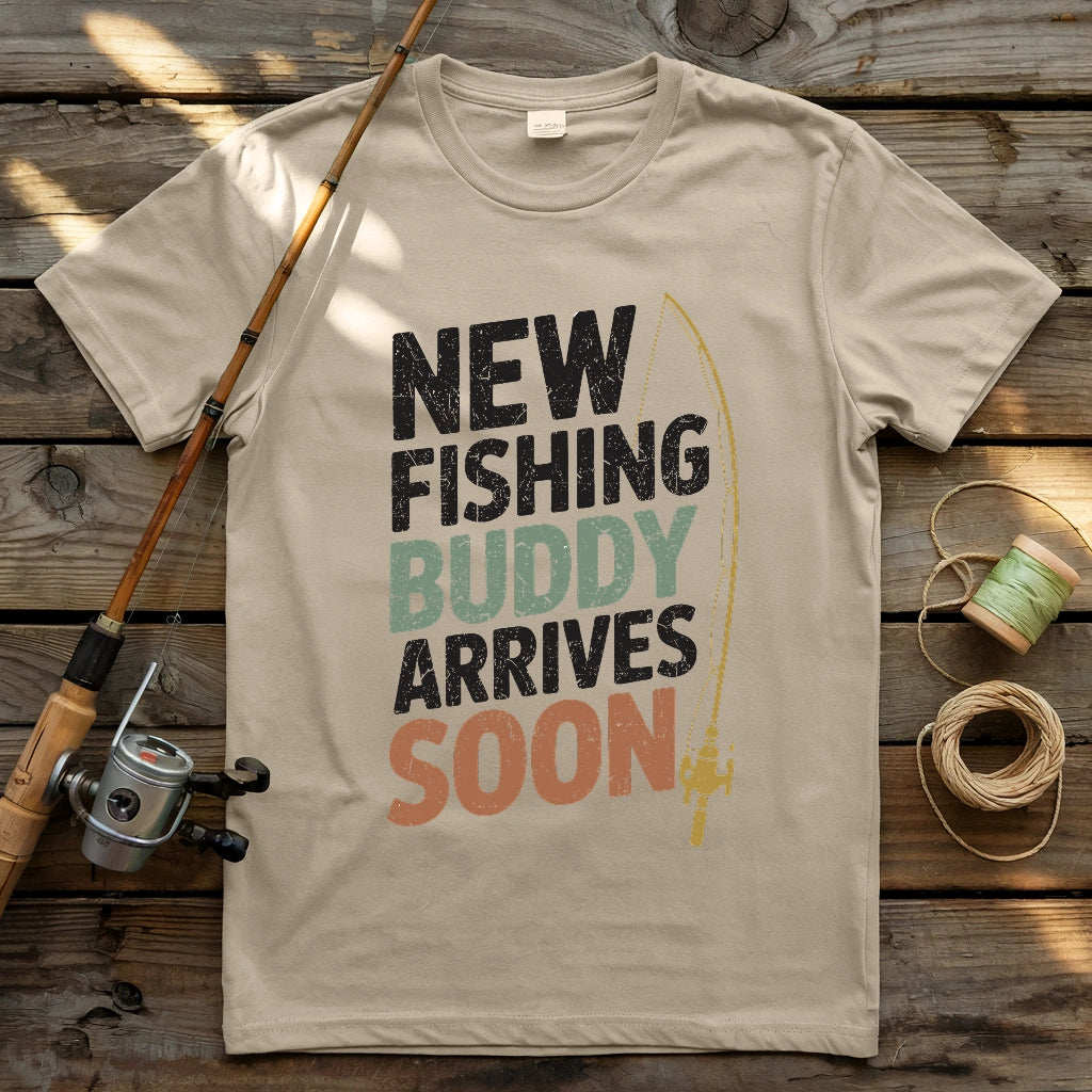 New Fishing Buddy Arrives Soon T-shirt