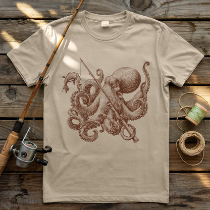 Octopus Goes Fishing T-shirt