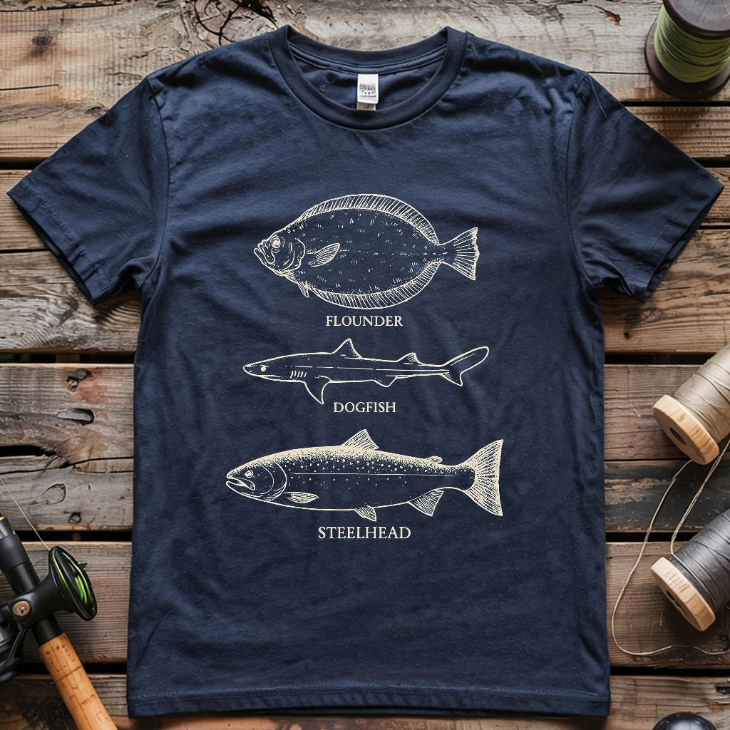 Flounder Dogfish Steelhead T-shirt
